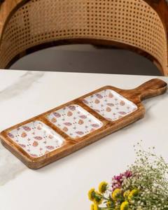 Plateau de service en bois de luxe moderne en gros Plateau de service imprimé en émail de la meilleure qualité par S A And Sons Exports - Product Image 4