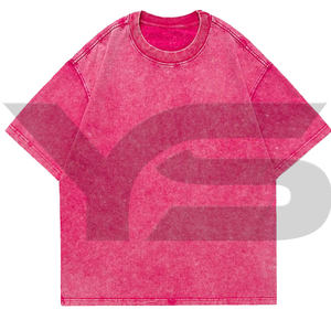 Unisex Vintage Oversized Fit T-Shirts 220 Gsm Heavy Weight <b>Washed</b> Acid 100% Cotton Custom & Wholesale High Quality for <b>Men</b> - Product Image 2