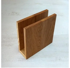 Boîte à mouchoirs et porte-serviettes en bois de pin rustique de style pyramide, écologique, avec logo personnalisé, avec étui en bois décoratif pour la maison et le bureau - Product Image 2