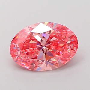 Diamant CVD rose vif fantaisie de forme ovale de luxe, cultivé en laboratoire, 2,59 carats, clarté VS1, polissage excellent, diamant non monté pour bijoux - Product Image 1