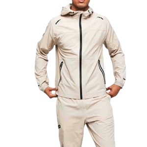 Survêtement coupe-vent athlétique respirant pour hommes et femmes, jogging, course à pied, salle de sport, fitness, léger, extérieur, sweat-shirt à fermeture éclair intégrale, pantalon - Product Image 1