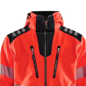 Custom Logo And Size Clothing <b>Hi</b> <b>Vis</b> <b>Softshell</b> <b>Jacket</b> Reflective Security Work Wear Construction Safety Clothing - Product Image 5