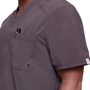 Conjunto de Uniforme Médico Gris Acero con Costuras Reforzadas, Uniforme de Hospital, Traje de Enfermería, Ropa de Trabajo para Clínica, Traje Profesional - Product Image 4
