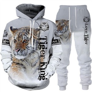 Ensemble de survêtement léger en polaire pour homme, avec sweat-shirt à manches longues et pantalon de jogging, poches latérales et taille élastique, avec logo - Product Image 6