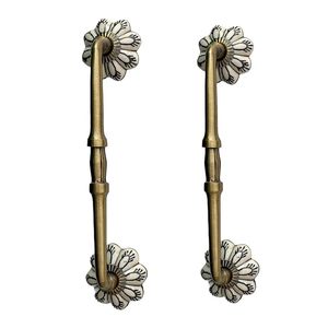Ceramic Door Handle with <b>Gold</b> Antique Finish Elegant Vintage Cabinet <b>Drawer</b> <b>Pull</b> Handle for Home Decor - Product Image 1