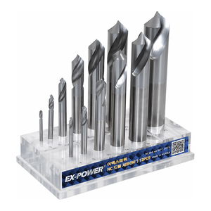 Jeu de forets de centrage HSS Co5 90/120, 12 ou 24 pièces, pour le centrage et le chanfreinage NC/CNC - Product Image 2