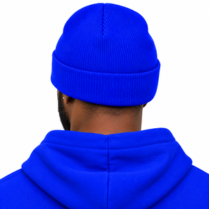 Bonnet en tricot bleu roi Phi Beta Sigma avec lettres Sigma brodées, bonnet d'hiver à revers, chaud et doux, couvre-chef de fraternité pour hommes - Product Image 2