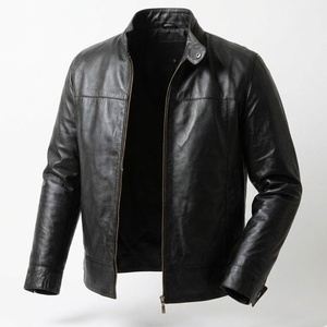 Veste en cuir pour homme, style unique, tendance, hiver, streetwear, veste en cuir de haute qualité, épaisse - Product Image 1