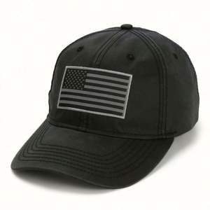 Gorra de béisbol de tela común de sarga con revestimiento de PU personalizado, parche retro de cuero encerado, estilo robusto de vida silvestre, ropa de trabajo deportiva para negocios. - Product Image 5