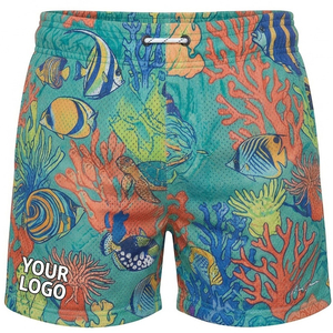 Shorts de Playa Personalizados de Verano, Talla Grande, Shorts de Baño 100% Poliéster, Traje de Baño a Rayas para Hombre, Pantalones de Playa para Hombre - Product Image 4