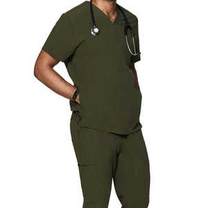 Tenues Médicales Hôpitalisées les Plus Vendues : Nouveaux Modèles en Tissu Spandex Tissé, Ensembles Unisexe de Blouses et Pantalons d'Infirmière - Product Image 2