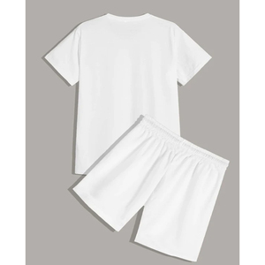 Ensemble 2 pièces pour homme OEM, streetwear décontracté, chemise et short, tenue de sport, polyester/coton, confortable, léger, respirant - Product Image 2