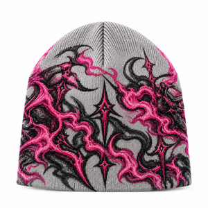 Gorro SAM TACTICAL Estilo Punk con Calavera Bordada, Gris y Rosa, para Hombre, Invierno, Aire Libre, 56-58CM, Precio Económico, Personalizable - Product Image 3