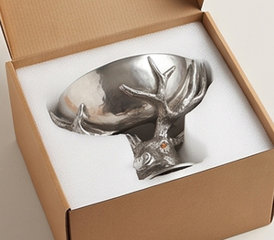 Elegante Cuenco Decorativo de Metal con Cabeza de Ciervo, Diseño Vintage Pulido, Hecho a Mano, Ideal para Regalo, Centro de Mesa con Estilo - Product Image 6