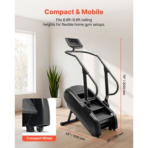 Máquina de Escalada para el Hogar con Pantalla LED, Escalador de Escaleras con Subida Continua, 15 Niveles de Velocidad, Carga Máxima de 28 kg, 330 Libras - Product Image 5
