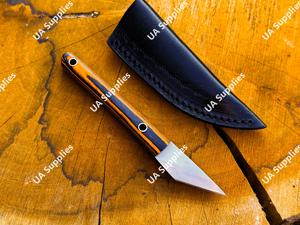 Fixed Blade Stainless Steel Straight Back <b>Knife</b> Premium Razor Sharp Wood <b>Handle</b> Neck <b>Knife</b> 6 Inches Best Price Wholesale OEM/ODM - Product Image 5