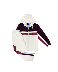 Ensemble élégant de 2 pièces pour hommes Sportswear Cotton Blend Gym Jogger Zip Jacket Pants Hooded Plus Size Design for Winter OEM - Product Image 1