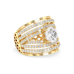 Bague de fiançailles REYES au design classique, certifiée GRA, en moissanite et argent sterling 925, pour femme, bijoux fins - Product Image 3