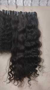 Raw Indian Virgin Remy Hair Bundles Cuticle Aligned Single Drawn <b>Machine</b> Double Weft Customizable High Quality Human hair weft - Product Image 2