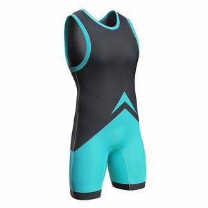 Blue Camouflage Wrestling Singlet For <b>Boys</b> Quick Dry Fitted One-Piece Martial Arts Wear With American Flag Logo Men MMA Singlets - Product Image 3