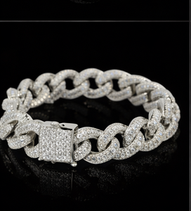 14KT Gold Luxury Cuban Link Diamond <b>Bracelet</b> VS1 VS2 H-I Color 10KT Gold Option Iced Out Heavy Hip Hop Designer Jewelry - Product Image 5