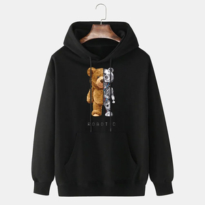 เสื้อฮู้ดผู้ชายแบบสวมหัว ผ้าฟลีซสั่งทำพิเศษ 100% ผ้าฝ้าย สีพื้น สไตล์ลำลองสำหรับฤดูหนาว สไตล์สตรีท ผู้ผลิตแบบ OEM ODM - Product Image 5