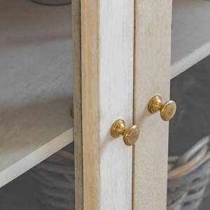 Aparador con frente de vidrio de madera de mango blanqueada Vandana Sereno Neo - Product Image 3