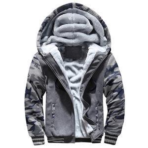 New Men's Winter <b>Thick</b> Warm <b>Fleece</b> Zipper Hoodie Sweatshirt Coat Casual Tracksuit Sportswear M-5XL Blue - Product Image 6