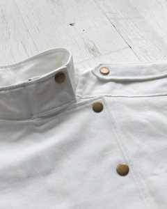 <b>White</b> PU Faux Leather Motorcycle <b>Jacket</b> Zipper Closure Solid Pattern Regular Fit for Spring Autumn - Product Image 4