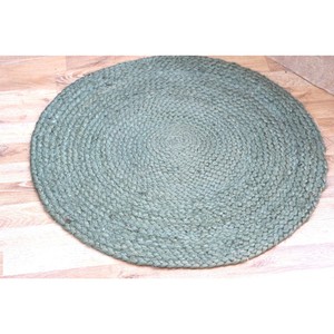 Factory Direct Round Jute Area Rug Solid Color Braided Flat Weave Eco Friendly Bohemian Style Living Room Decor - Product Image 1