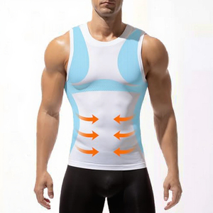 Débardeur gainant respirant en tissu élastique avec imprimé animal et col rond pour homme - Product Image 2