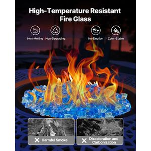 Verre réfléchissant pour foyer, 10 LBS/4,5 KG, 3/4 pouce (19,05 mm), verre de feu haute brillance pour pierres de paysage et accessoires de cheminée - Product Image 3