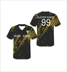 Camiseta de Béisbol Sublimada con Estampado Personalizado, Azul, Cuello en V, Manga Corta, Unisex para Adultos, Transpirable, Personalizable - Product Image 2