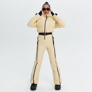 Combinaison de ski et snowboard chauffante coupe-vent pour femme, noire, adulte, hiver, imperméable, 100% polyester, vente en gros - Product Image 1