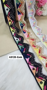 Cordones Bordados con Diseño en Zig Zag para Prendas de Moda, Adornos Decorativos, Suministro al por Mayor de Calidad de Exportación Hoy - Product Image 2
