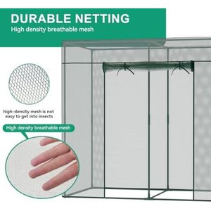 Tenda a Rete Protettiva per Piante da Giardino 6.6x3.3x6 Piedi, Copertura per Aiuole Rialzate con Porta con Cerniera - Product Image 5
