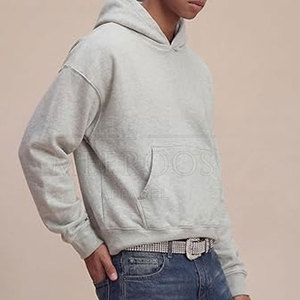 เสื้อฮู้ดดี้โอเวอร์ไซส์ผู้ชาย พิมพ์โลโก้ด้านหน้า ผ้าคอตตอน 100% หนัก 450 กรัม เป็นมิตรต่อสิ่งแวดล้อม ระบายอากาศได้ดี สไตล์สตรีทแวร์ - Product Image 4