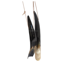 Coudouin à chaussures en corne naturelle véritable de qualité supérieure, style Viking, fait main, à long manche, écologique, durable, médiéval, nordique, de luxe