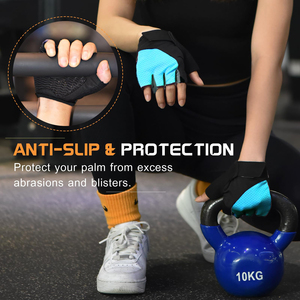 Reinforced Stitching CrossFit Workout Gloves for Longevity and Tough Use During Daily Training Programs Non <b>Slip</b> Palm Surface - Product Image 5