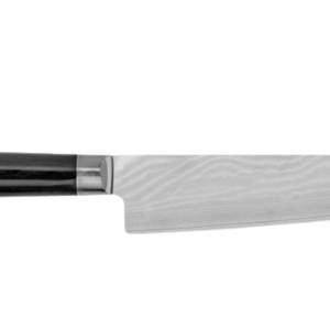 Cuchillo de Cocina Multiusos de 9 Pulgadas, Acero de Damasco, Hoja Afilada con Mango de Madera Pakkawood Negra para Cortar Carne y Verduras - Product Image 3