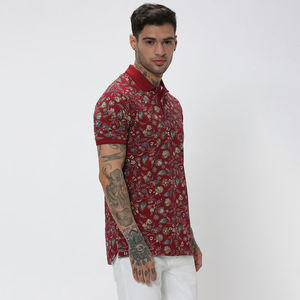T-shirt pour homme de style hip-hop personnalisable de qualité supérieure avec poche, 100% coton, coupe ample, polo imprimé - Product Image 4