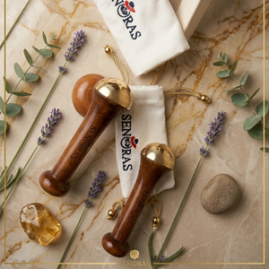 Masseur manuel en bois Senoras à une poignée pour le visage et le corps, avec fonction raffermissante de la peau, modèle 003 - Product Image 2