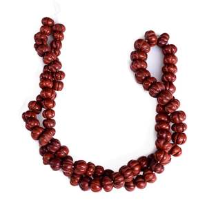 Cuentas de Piedra Preciosa de Jaspe Rojo Natural Talladas en Forma de Melón, para la Elaboración de Joyería, Hilo de Piedras Sueltas de Alta Calidad - Product Image 1