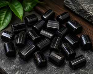 Pierre de tourmaline noire polie, cristal de mise à la terre pour la protection contre les énergies négatives et le blindage EMF - Product Image 1