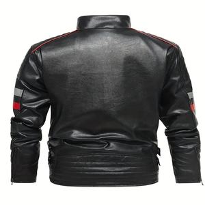 Nouveauté Veste en cuir de moto élégante pour homme Vente en gros Col rabattu Veste en cuir à fermeture éclair la plus vendue pour l'hiver - Product Image 2