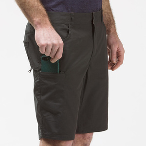 Shorts Bermuda Homme Gris Foncé en Tissu Oxford Écologique Spandex/Polyester, Taille Mi-Haute, Braguette Boutonnée, Séchage Rapide, Longueur Genou - Product Image 4