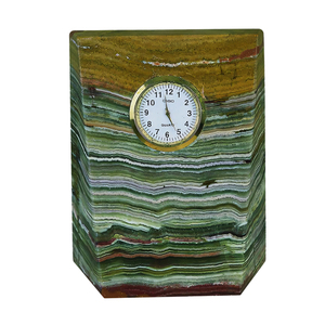 Handmade Onyx And Marble <b>Clock</b> Stylish Stone Elegant Natural Onyx And Marble <b>Clock</b> Luxury Decorative Item - Product Image 2