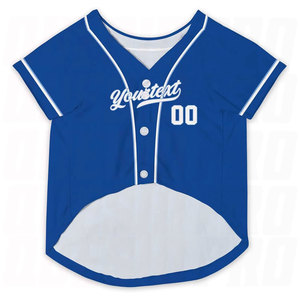 Personalized Blue White Dog Baseball Jersey Custom Name Team Number Pet <b>Shirt</b> for Cats Dogs Fashion Sports Costume Outfit - Product Image 4