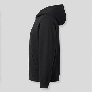 Sweat-shirt à capuche noir pour femme, personnalisé avec logo, 100 % coton tricoté, manches longues, poches, coupe classique, respirant, idéal pour l'automne, vente en gros - Product Image 3