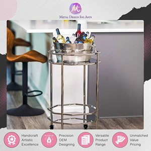 Best in Supplying Handcrafted Hammered Stainless Steel Double Walled Beverage Cooler Tub – Premium Quality for Bulk Supply - Product Image 2